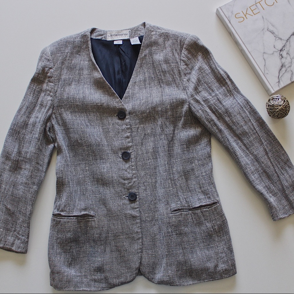 Gray Blazer Jacket - image 1